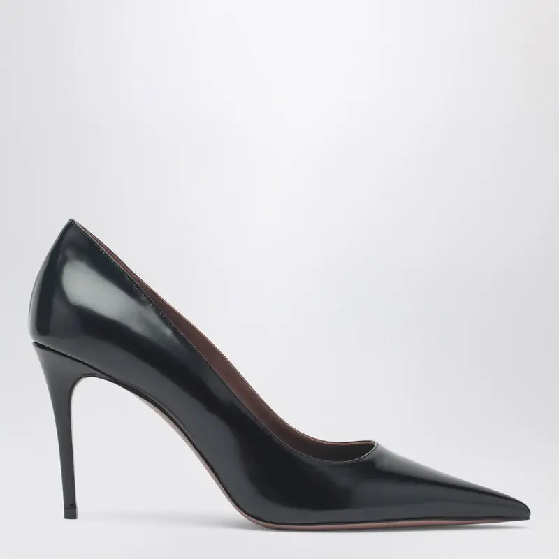 Vera 85 Black Leather Pumps - Paris Texas