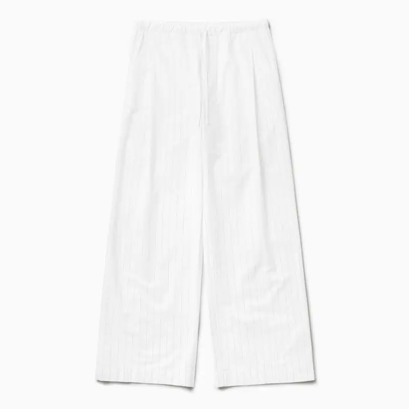 White Striped Boxy Pants - 1989 Studio