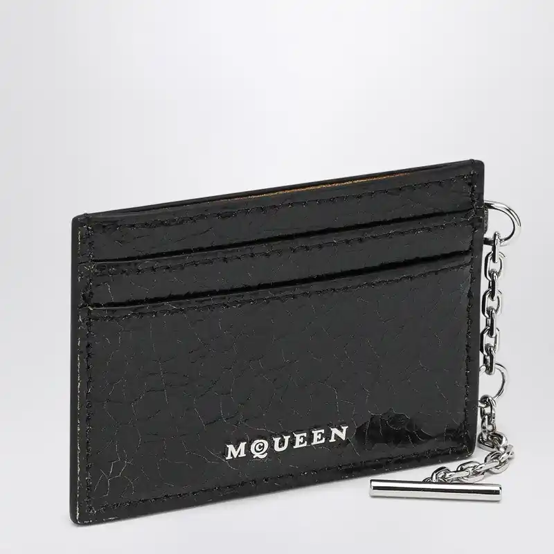 T-Bar Credit Card Holder Black/Caramel