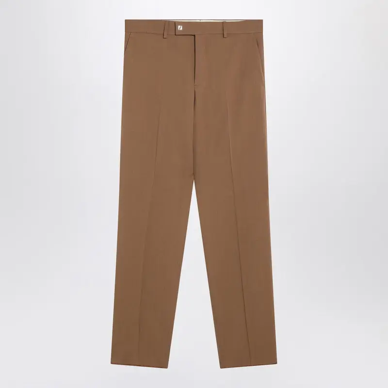 Rust Wool Trousers - Fendi