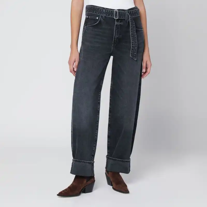 Jeans Cuffer Taper Grey Washed Effect - Agolde
