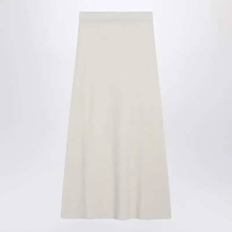 Ivory Skirt In Stretch Cashmere Knit - Max Mara