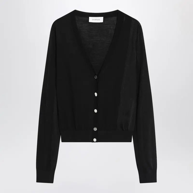 Black Wool Cardigan - Sportmax