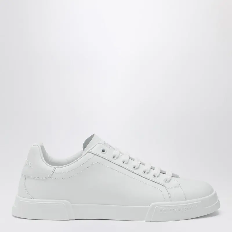 White Portofino Sneakers In Leather - Dolce & Gabbana