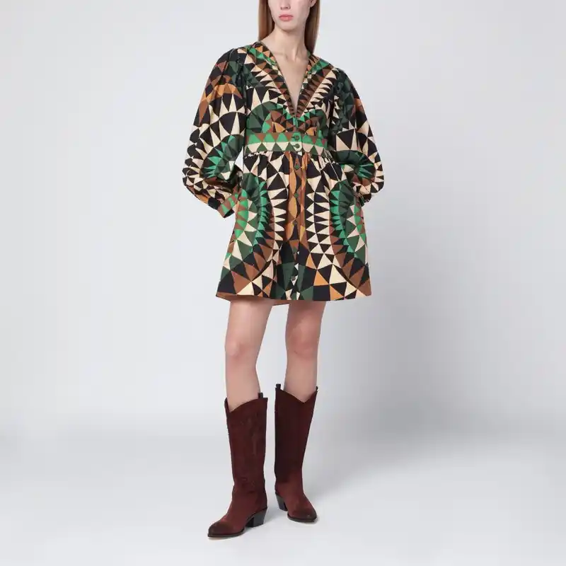 Green Heart Deco Mini Dress - Farm Rio