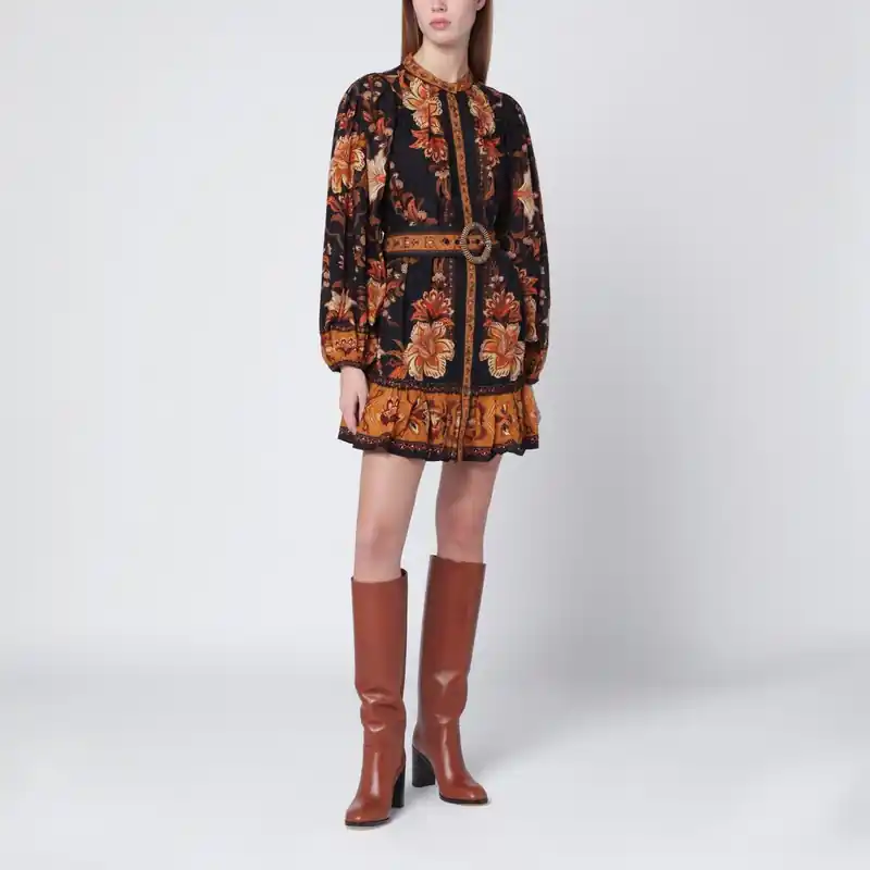 Black Majestic Garden Mini Dress - Farm Rio
