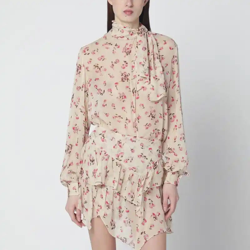 Beige Blouse With Floral Print - Isabel Marant ÉToile
