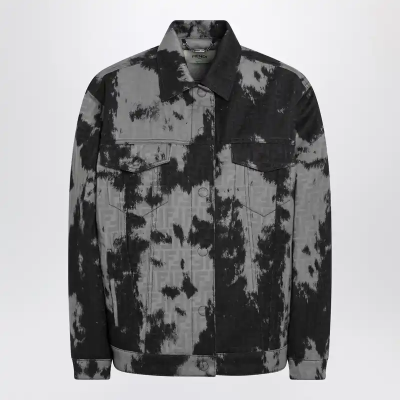 Black Animalier Ff Denim Jacket - Fendi