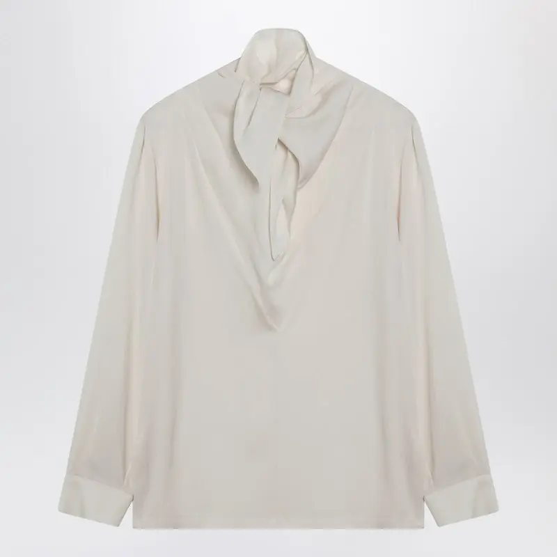 Ivory Silk Charmeuse Blouse - Max Mara