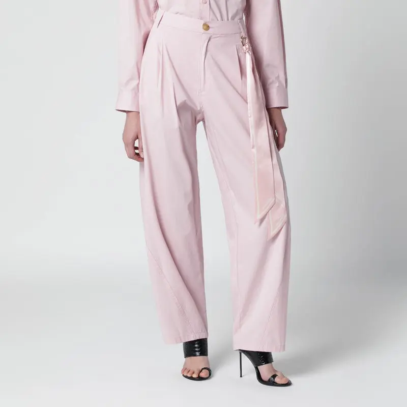 Pink Cotton Trousers - Darkpark
