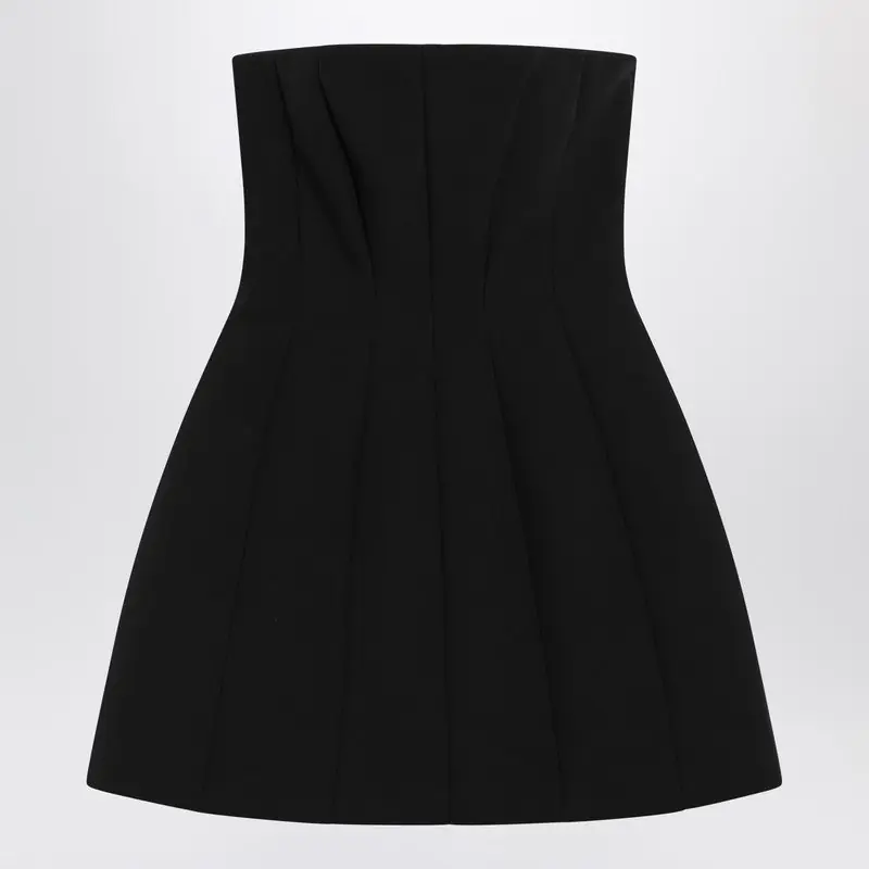 Black Bustier Dress In Sablé - Max Mara Pianoforte