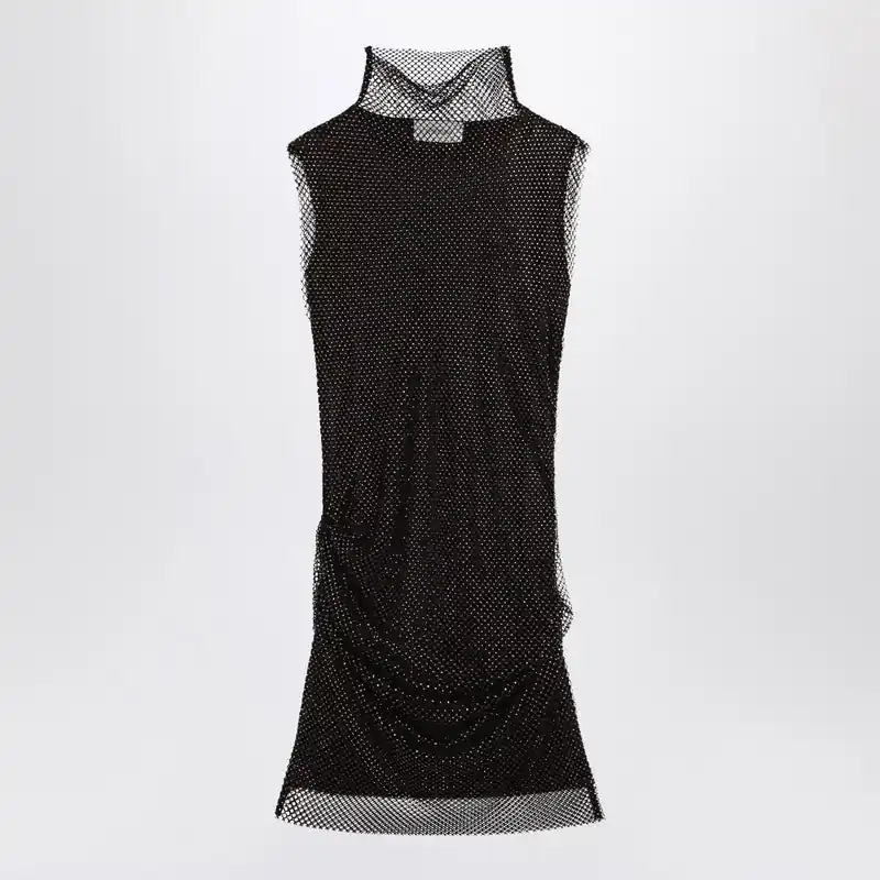 Black Mesh Mini Dress - Sportmax
