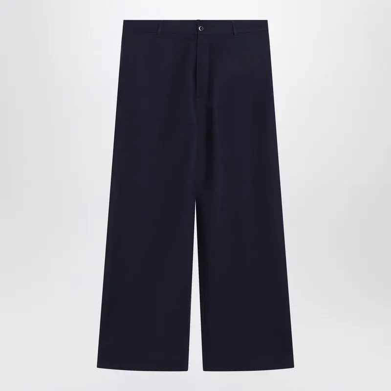 Navy Blue Satin Trousers - Acne Studios