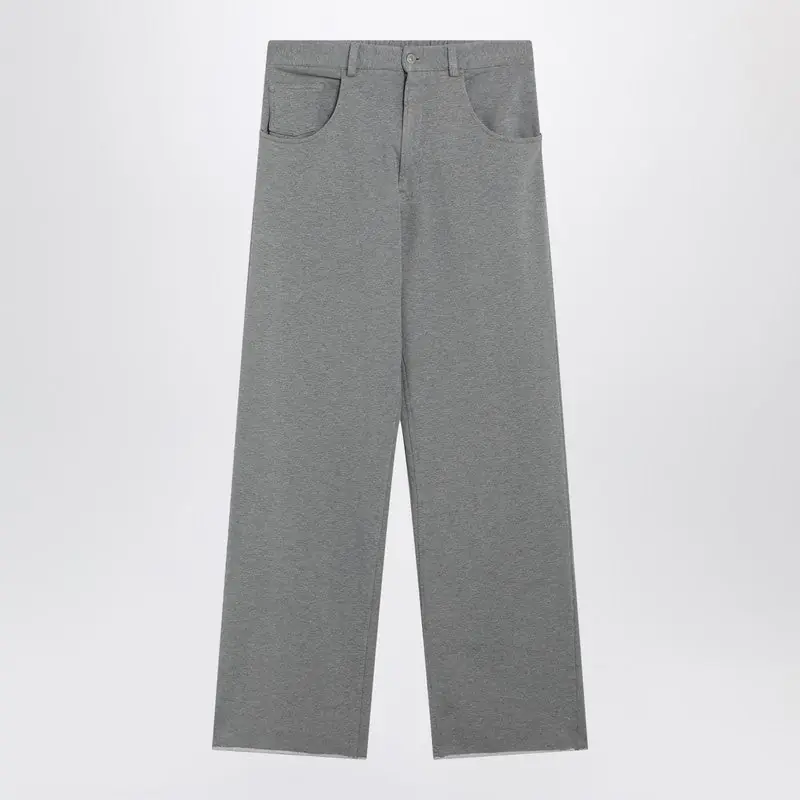 Grey Mélange Cotton Trousers - MM6 Maison Margiela