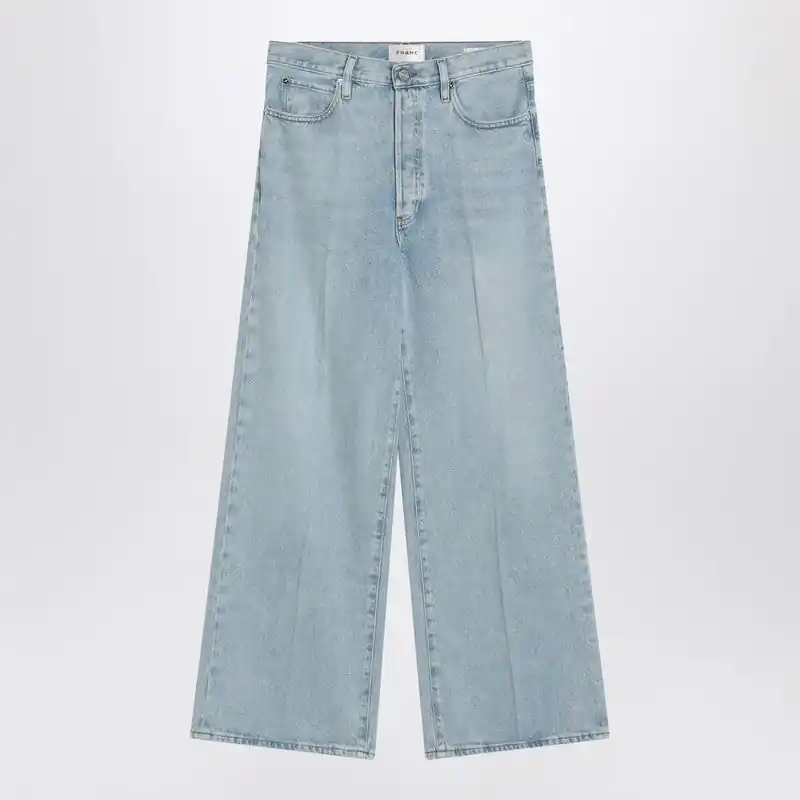 Low Baggy Wide Leg Jeans In Organic Denim - Frame