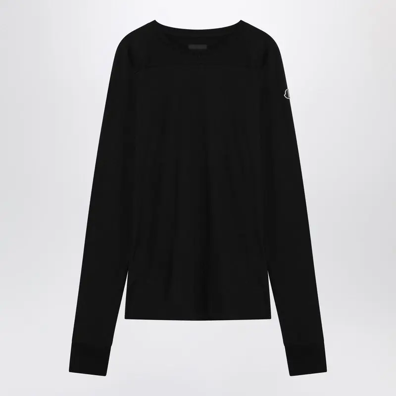 Black Cotton Sweater - Moncler + Rick Owens