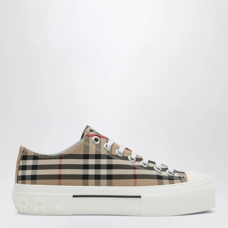 Vintage Check Beige Sneakers - Burberry