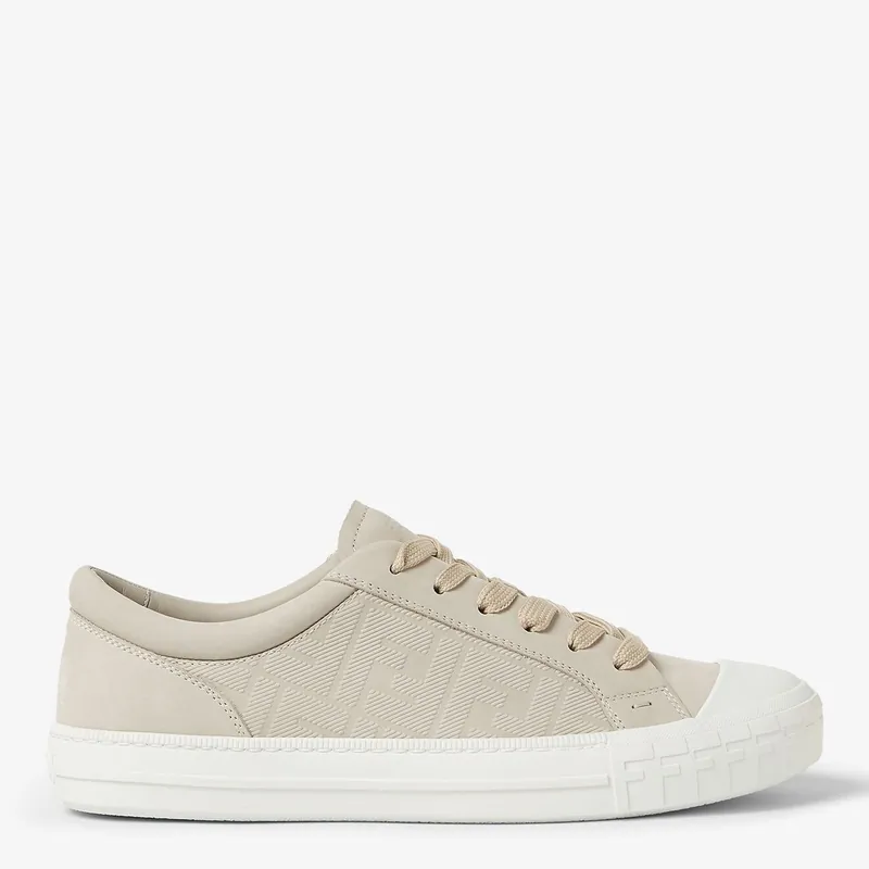 Fendi Flow Sneaker In Beige Nubuck