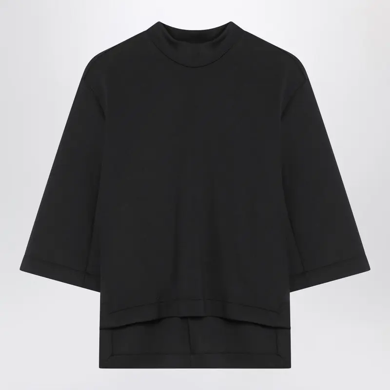 Black Top With Asymmetric Hem - Moncler X Edward Enninful