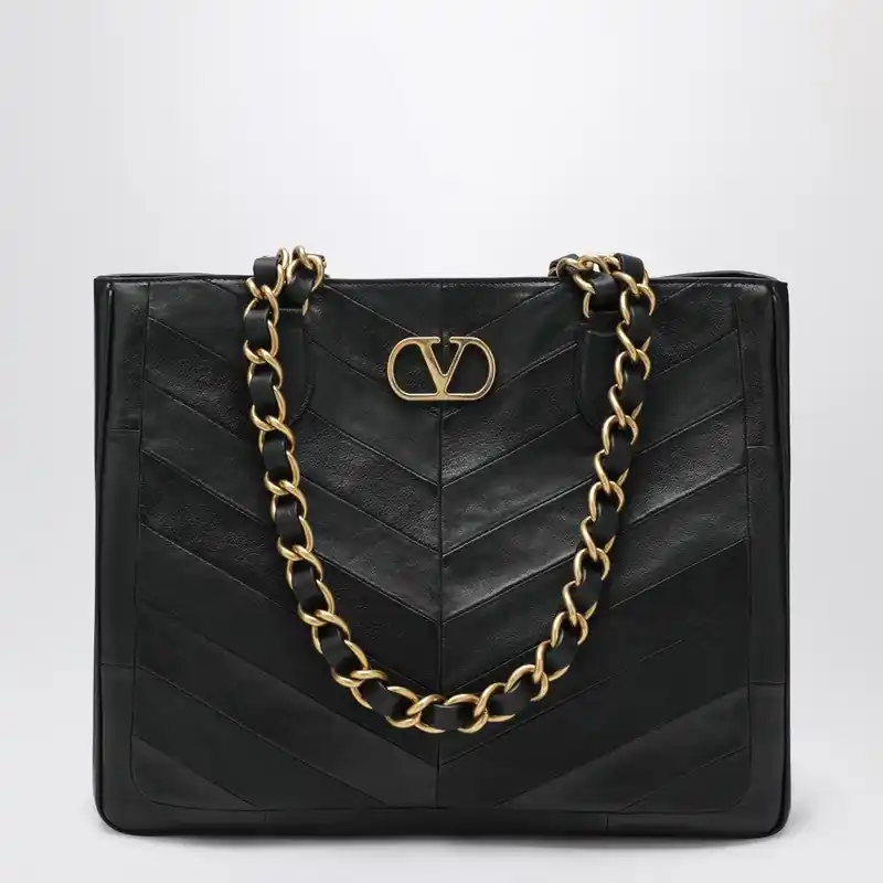 Black Laseine Shopping Bag - Valentino Garavani