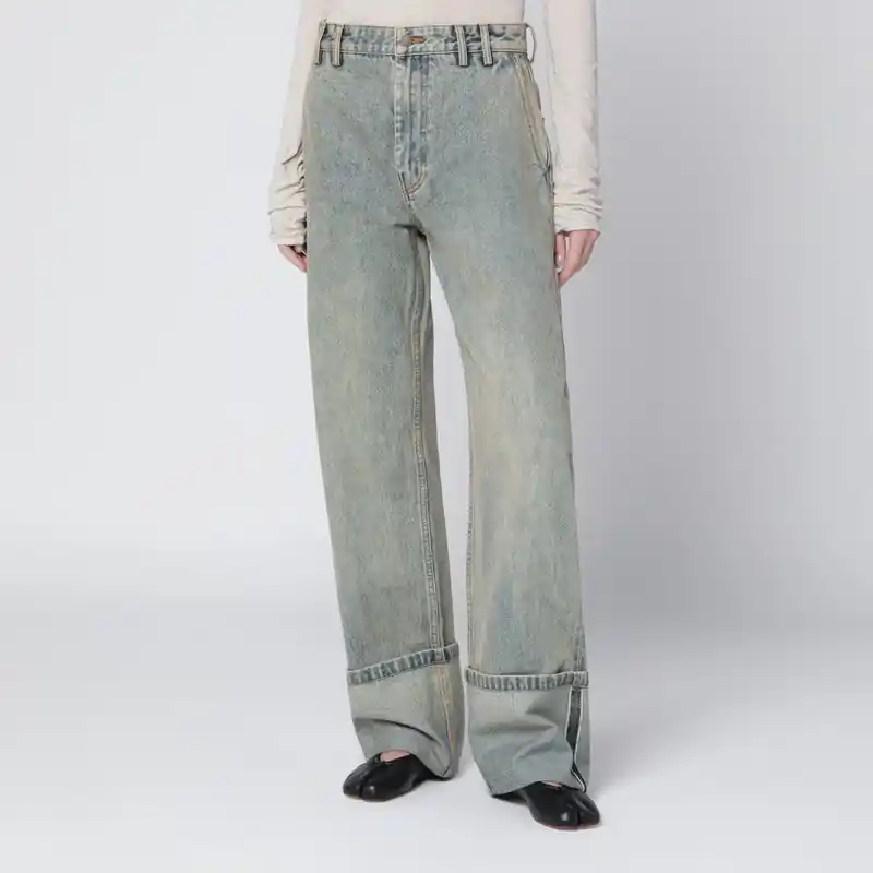 Wide-Leg Jeans With Washed Effect