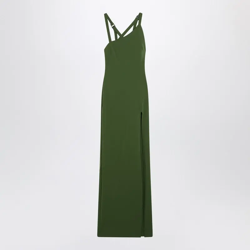Long Green Dress With Slit - The Attico