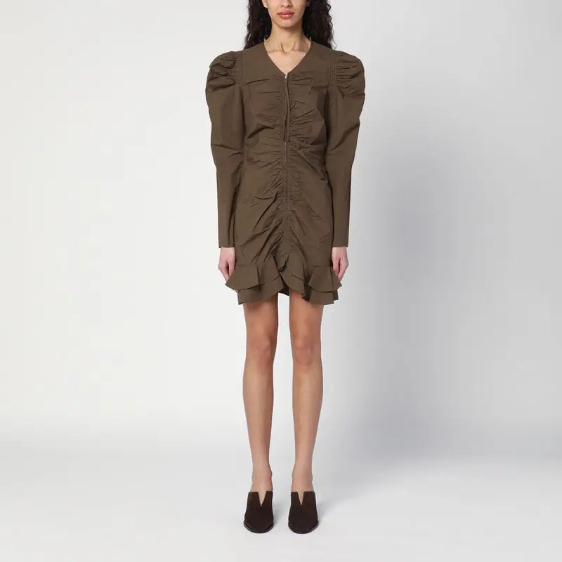 Briali Mini Dress With Green Khaki Zip - Isabel Marant ÉToile