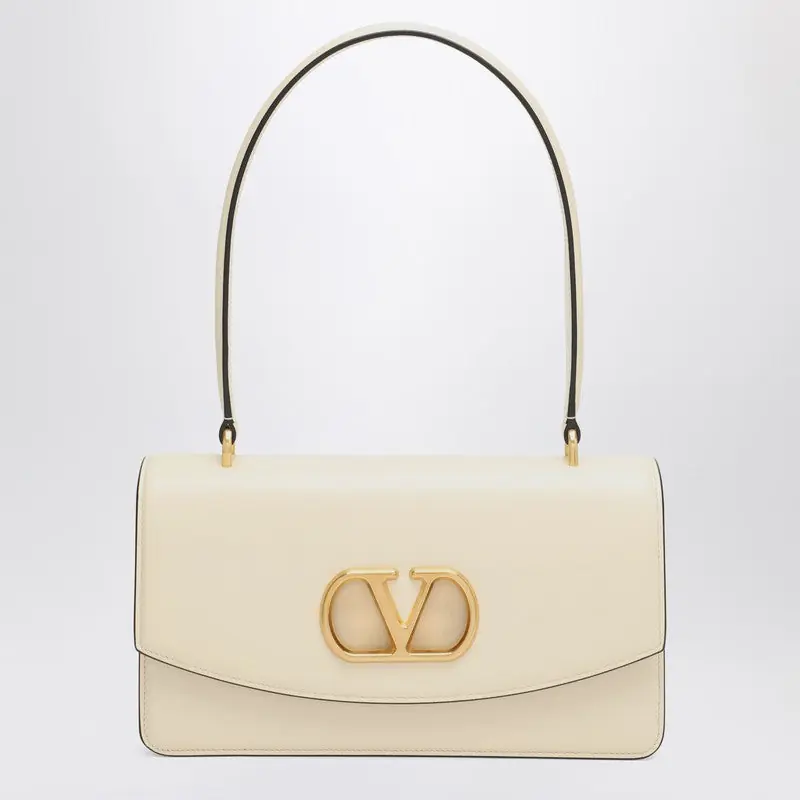 Vain Bag In Butter White Glossy Calfskin - Valentino Garavani