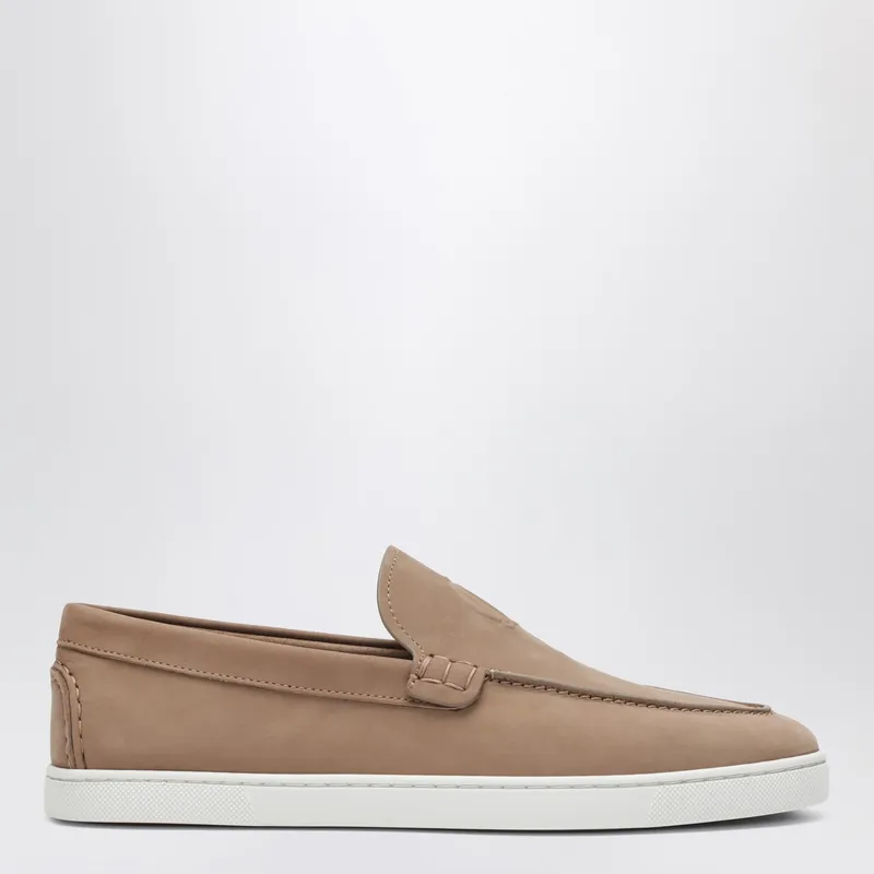Moonboat Loafers In Nubuck Leather Lionne - Christian Louboutin