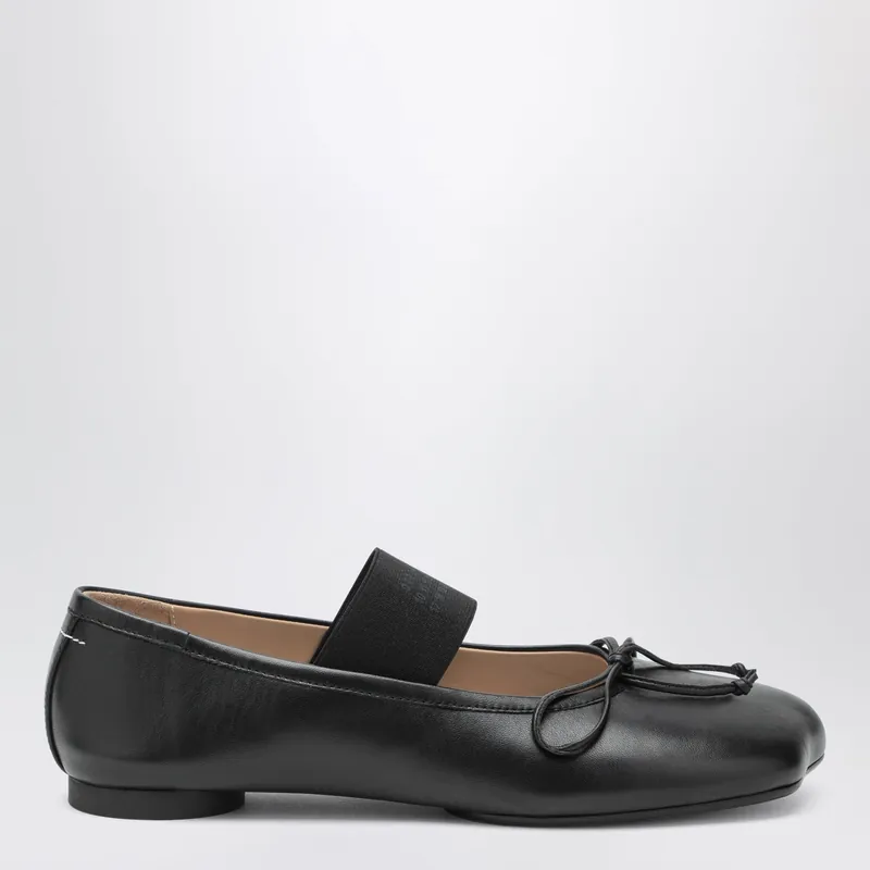 Anatomic Numeric Black Ballet Flats - MM6 Maison Margiela
