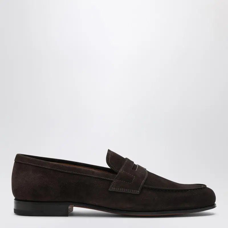 Brown Heswall Suede Leather Loafers - Church's