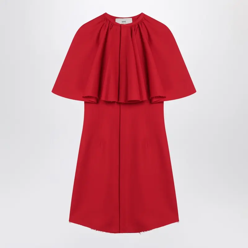 Mini Red Wool Dress - Ami Paris