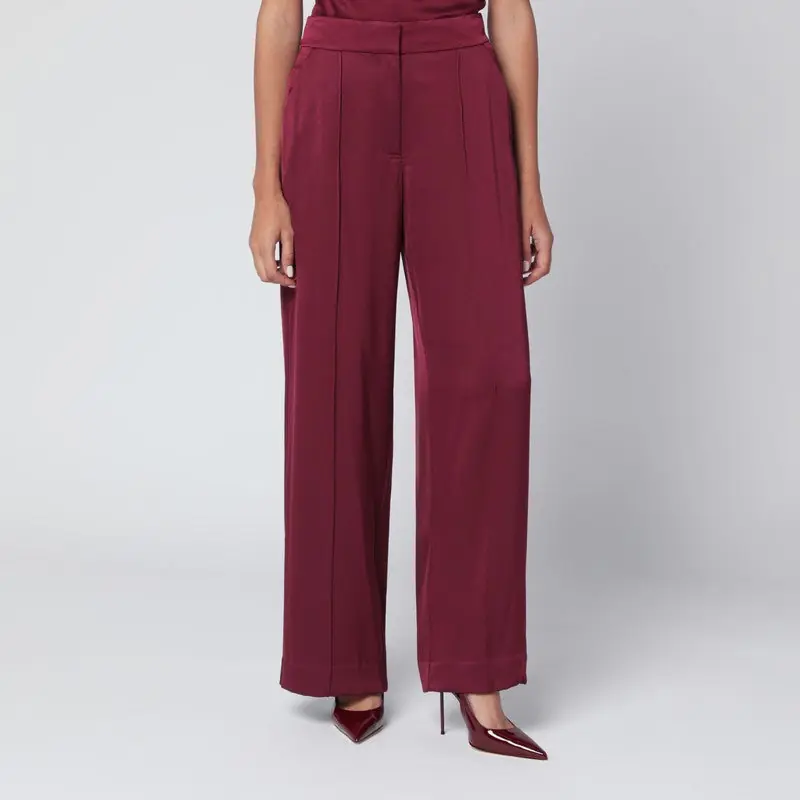 Kyra Trousers In Blueberry Satin - Simkhai