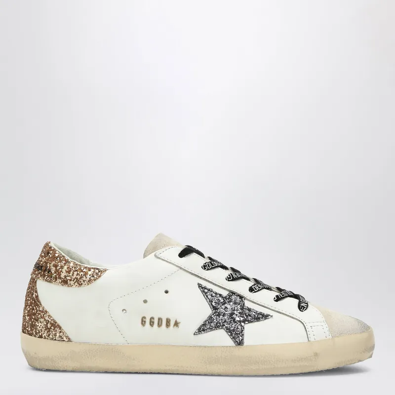 White/Silver/Gold Super-Star Sneakers