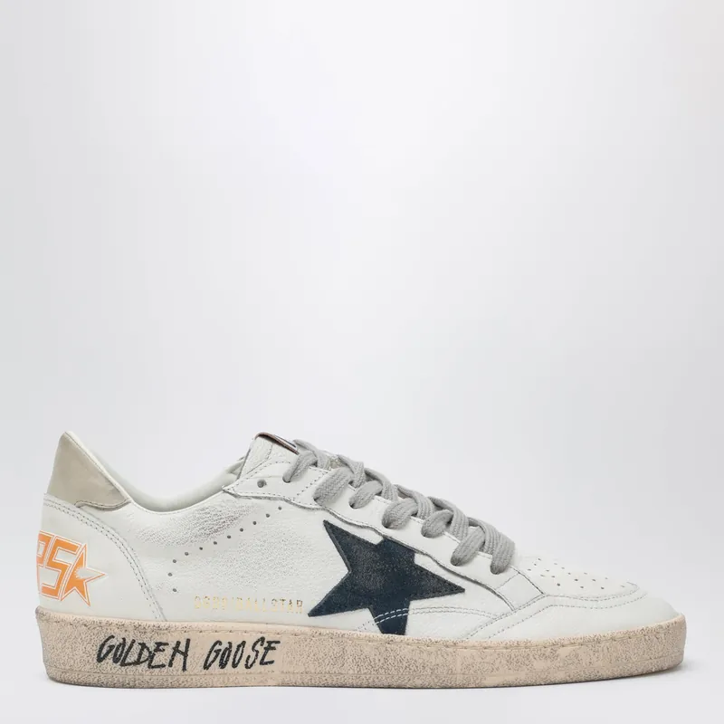 Ball Star Sneakers In White/Blue/Ice - Golden Goose