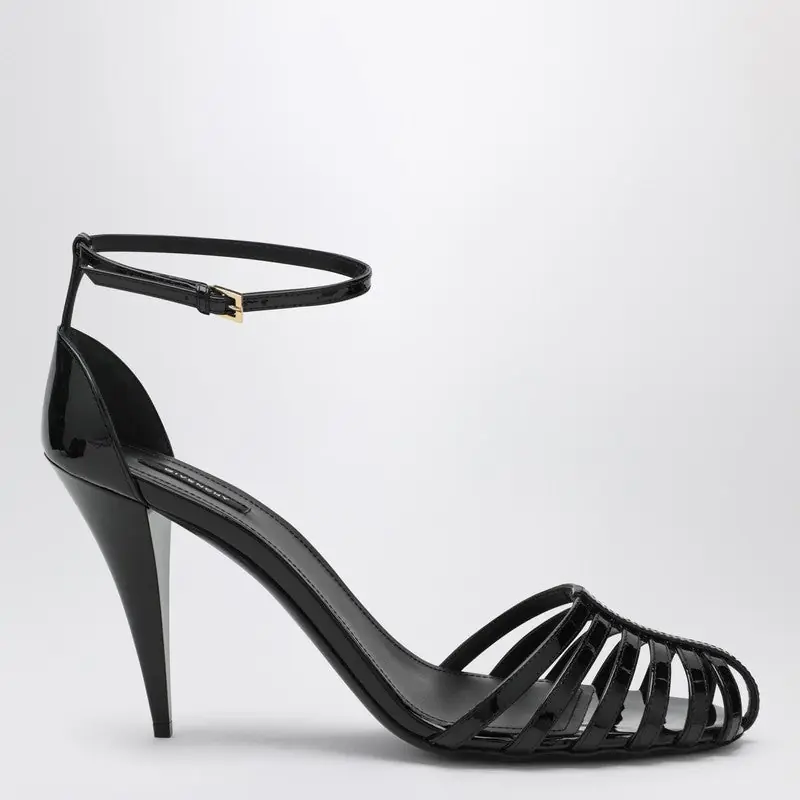 Patent Leather Cage Heeled Sandals - Givenchy