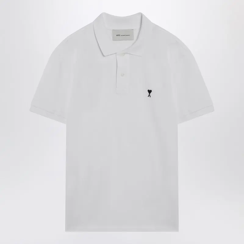 White Ami De Coeur Polo Shirt - Ami Paris