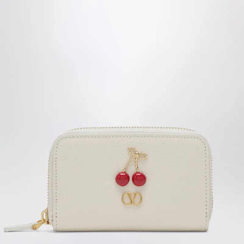 Ivory Cherryfic Zip-Around Wallet