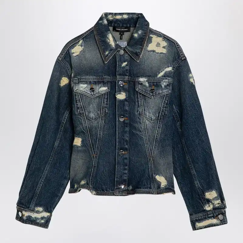 Washed Denim Jacket With Worn Details - Marc Jacobs