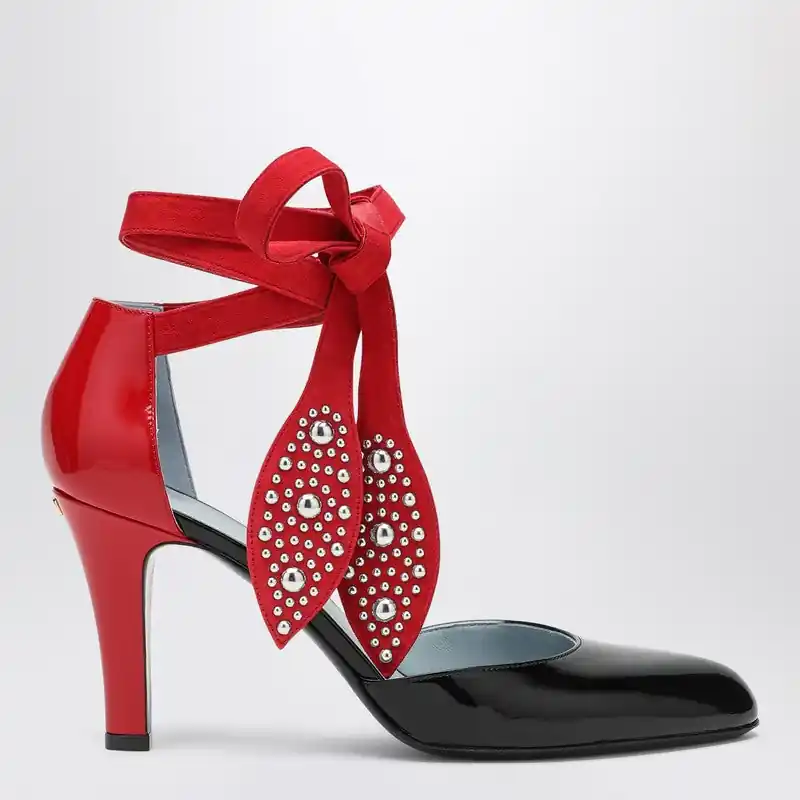 Black And Red Foliefoliage Décolleté - Valentino Garavani
