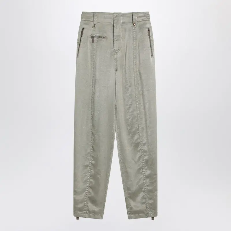 Trousers With B Shield Emblem In Lyocell - Burberry
