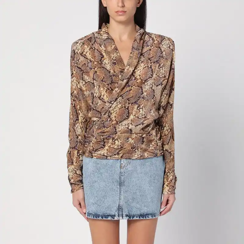 Snake Print Marlin Blouse - Isabel Marant