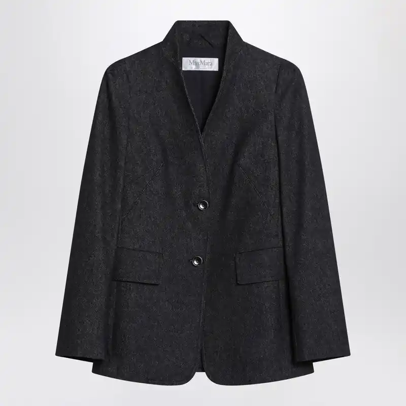 Midnight Blue Jacket In Cotton Denim Effect - Max Mara