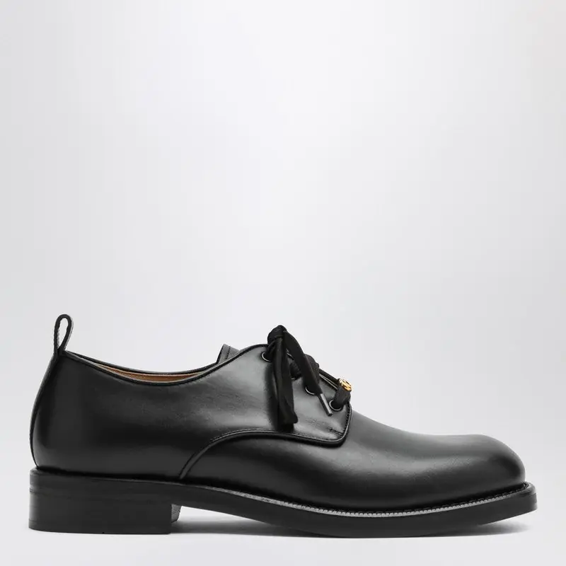 Black Leather Strap With Vlogo Plaque - Valentino Garavani