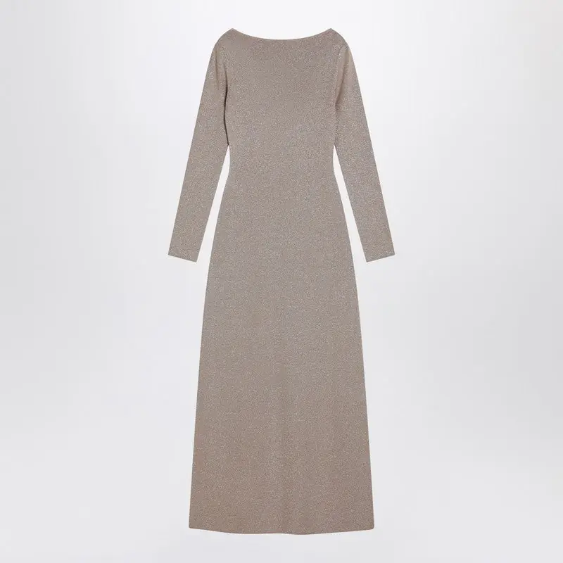 Beige Dress In Viscose And Lurex Yarn - Max Mara Pianoforte