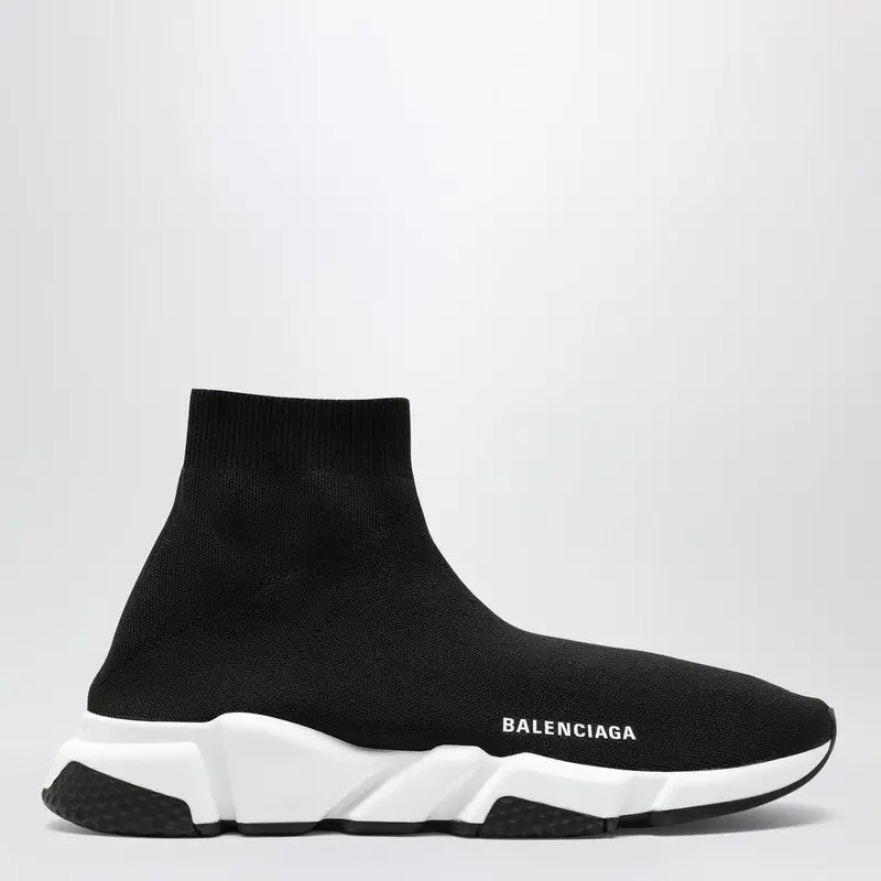 Black Mesh And White Speed Sneakers - Balenciaga