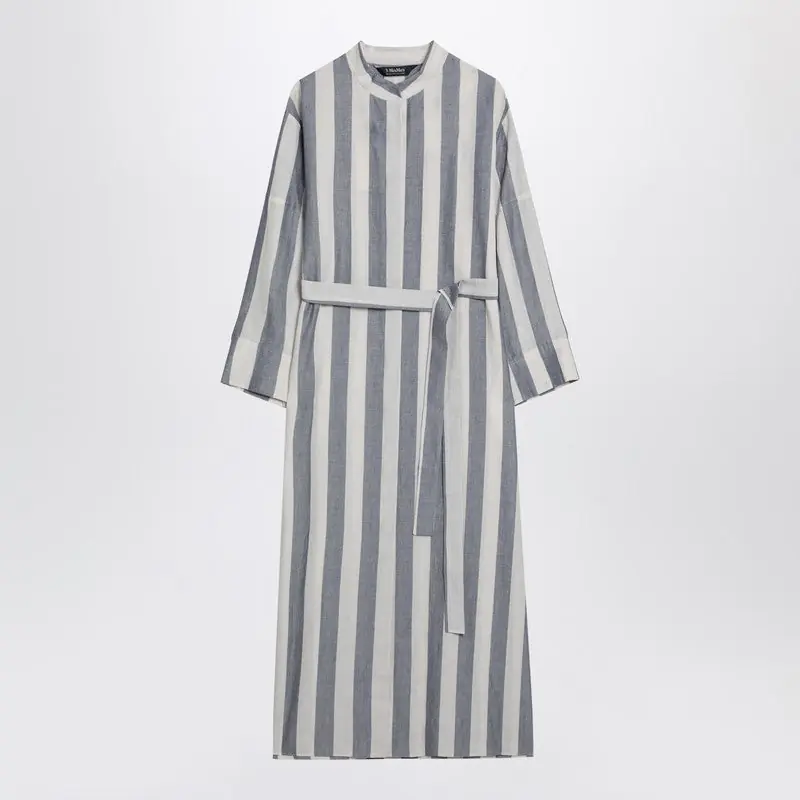 White/Blue Striped Shirt Dress - 'S Max Mara