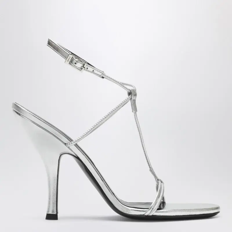 Mixer Sandal In Silver Leather - Jude