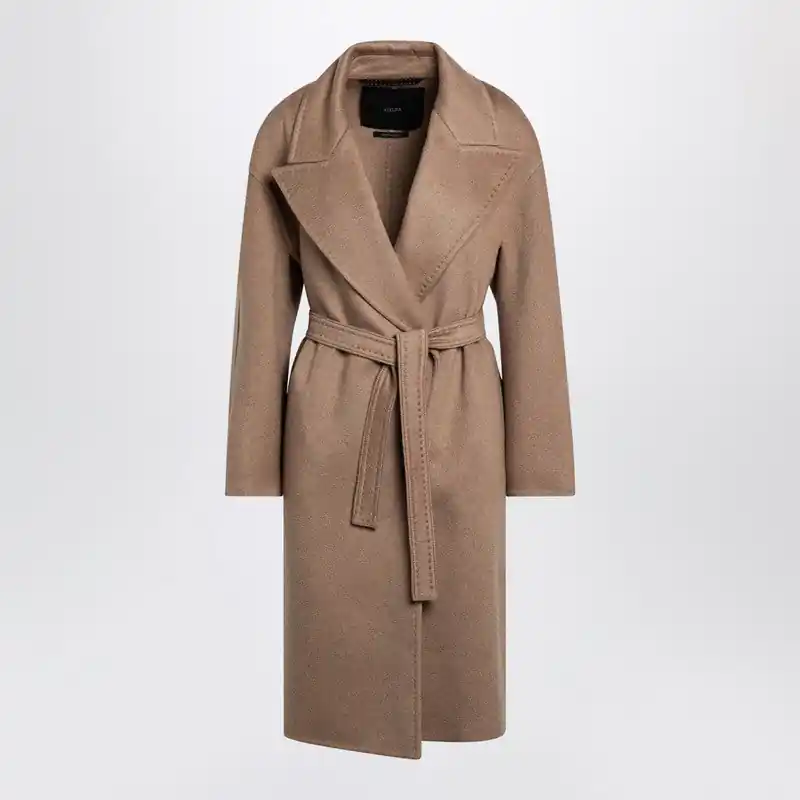 Beige Deconstructed Cashmere Coat - Max Mara Atelier