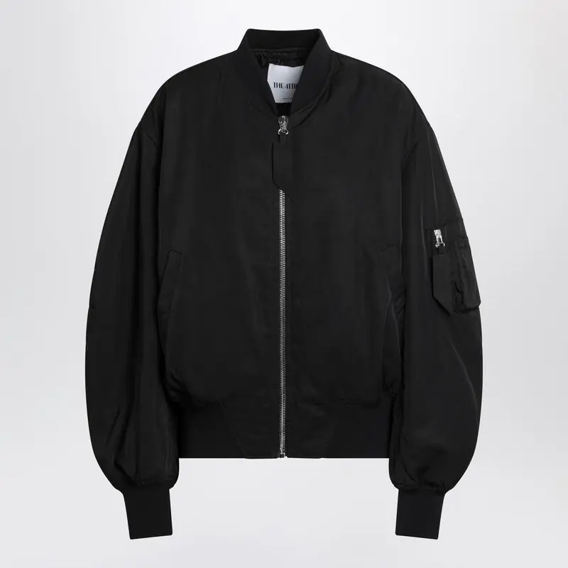 Black Zip Bomber Jacket - The Attico